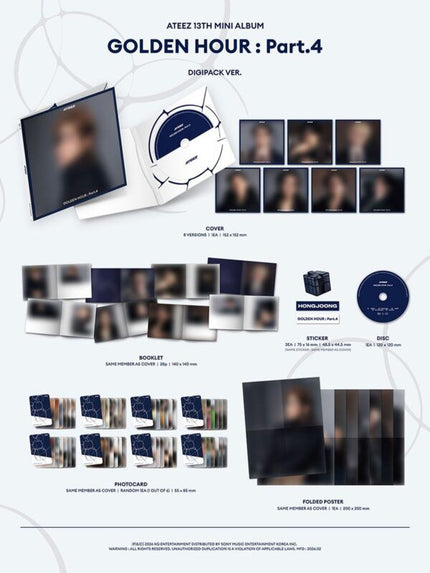 ATEEZ - GOLDEN HOUR : Part.4 - 13th Mini Album (Digipack Ver.)