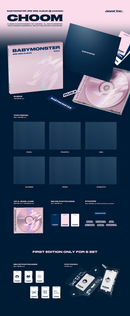 BABYMONSTER - CHOOM - 3rd Mini Album (Jewel Case Ver.)