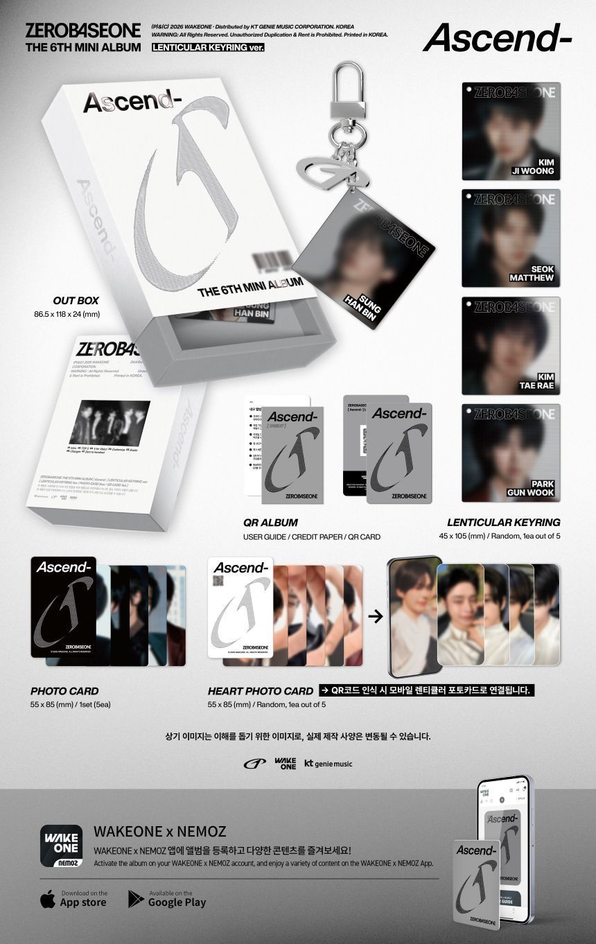 ZEROBASEONE - Ascend- - 6th Mini Album (LENTICULAR KEYRING Ver.)
