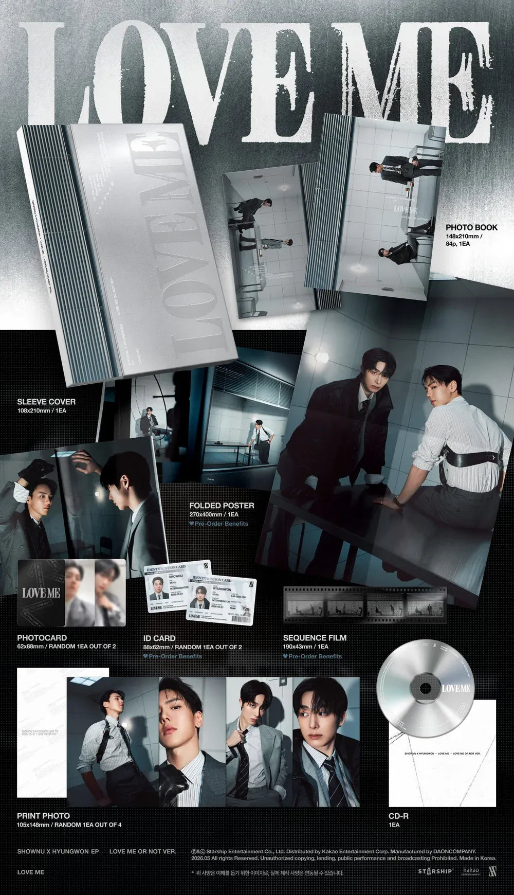 SHOWNU X HYUNGWON (MONSTA X) - LOVE ME - EP Album