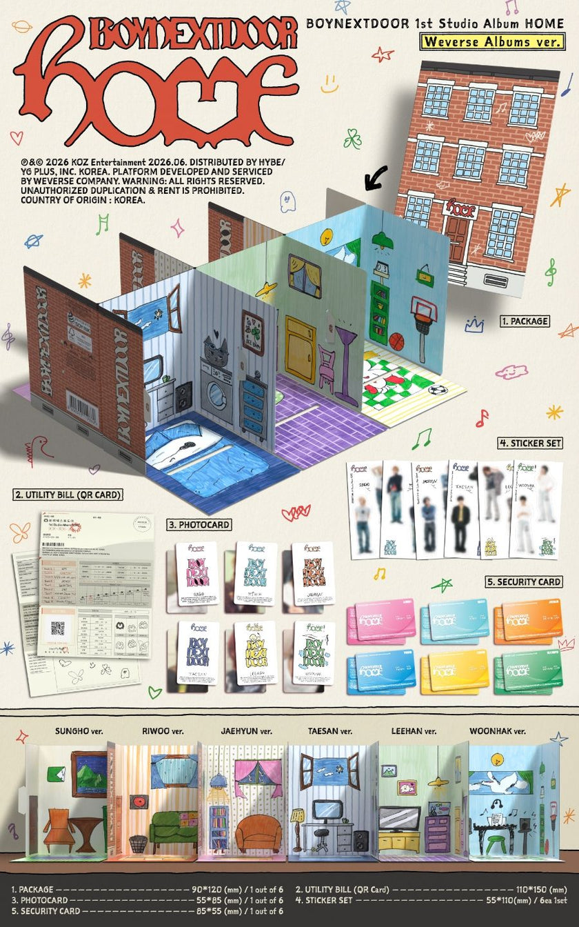 BOYNEXTDOOR - HOME - 1st Studio Album (Weverse Albums Ver.)