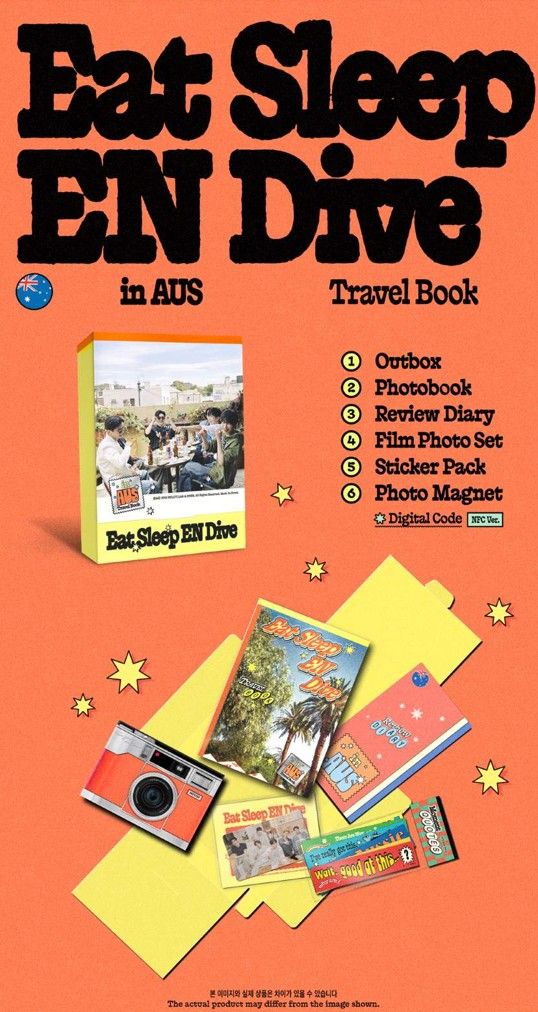ENHYPEN - Eat Sleep EN Dive in AUS - Travel Book