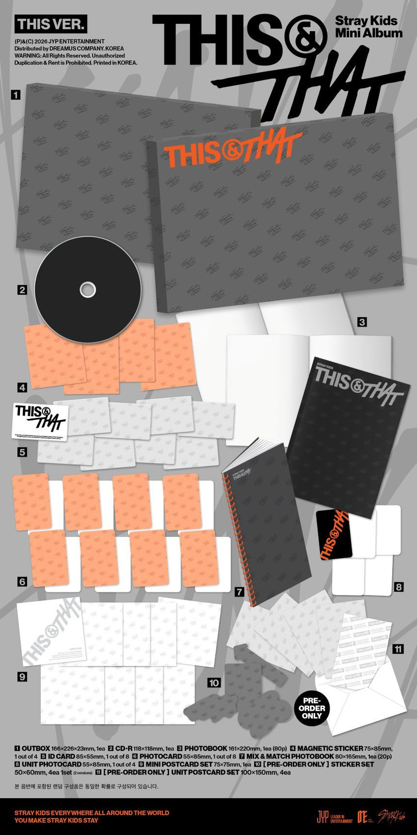(PRE-ORDER) Stray Kids - THIS & THAT - Mini Album + Applemusic POB (THIS / THAT VER.)