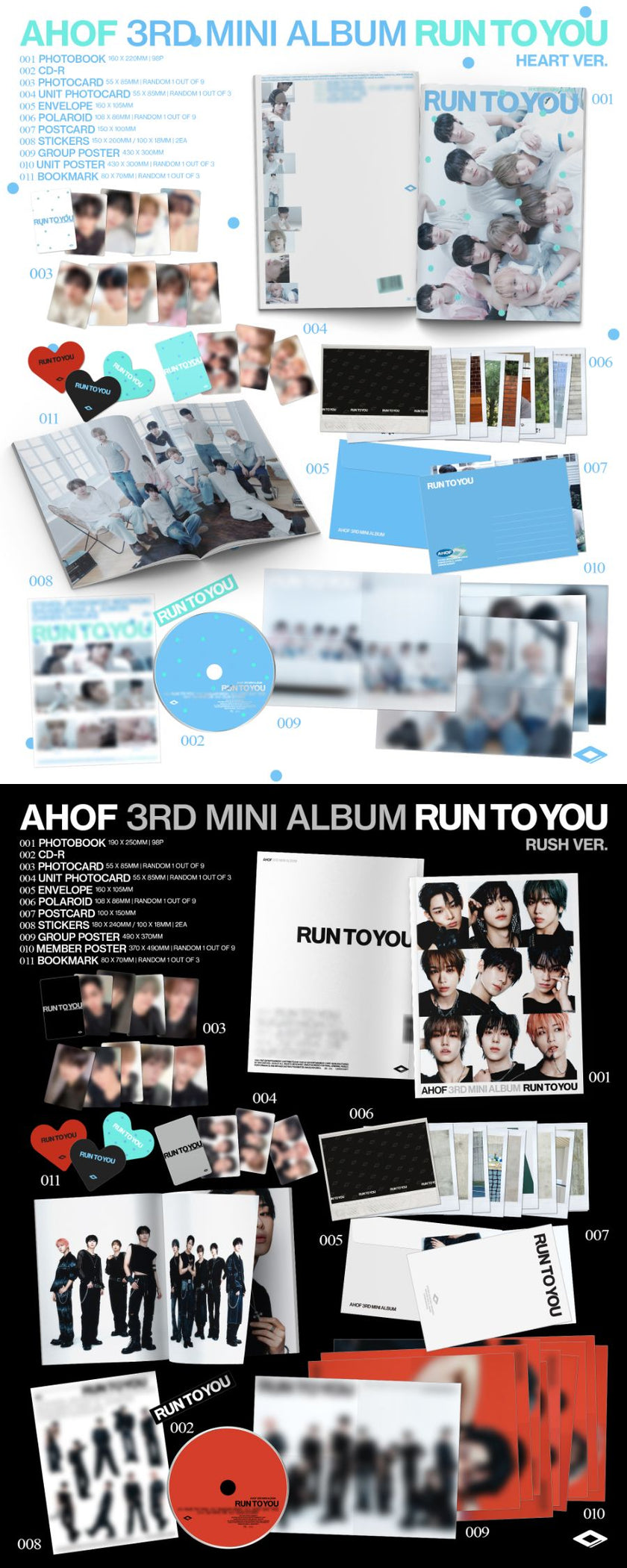 AHOF - RUN TO YOU - 3rd Mini Album (HEART Ver. / RUSH Ver.)