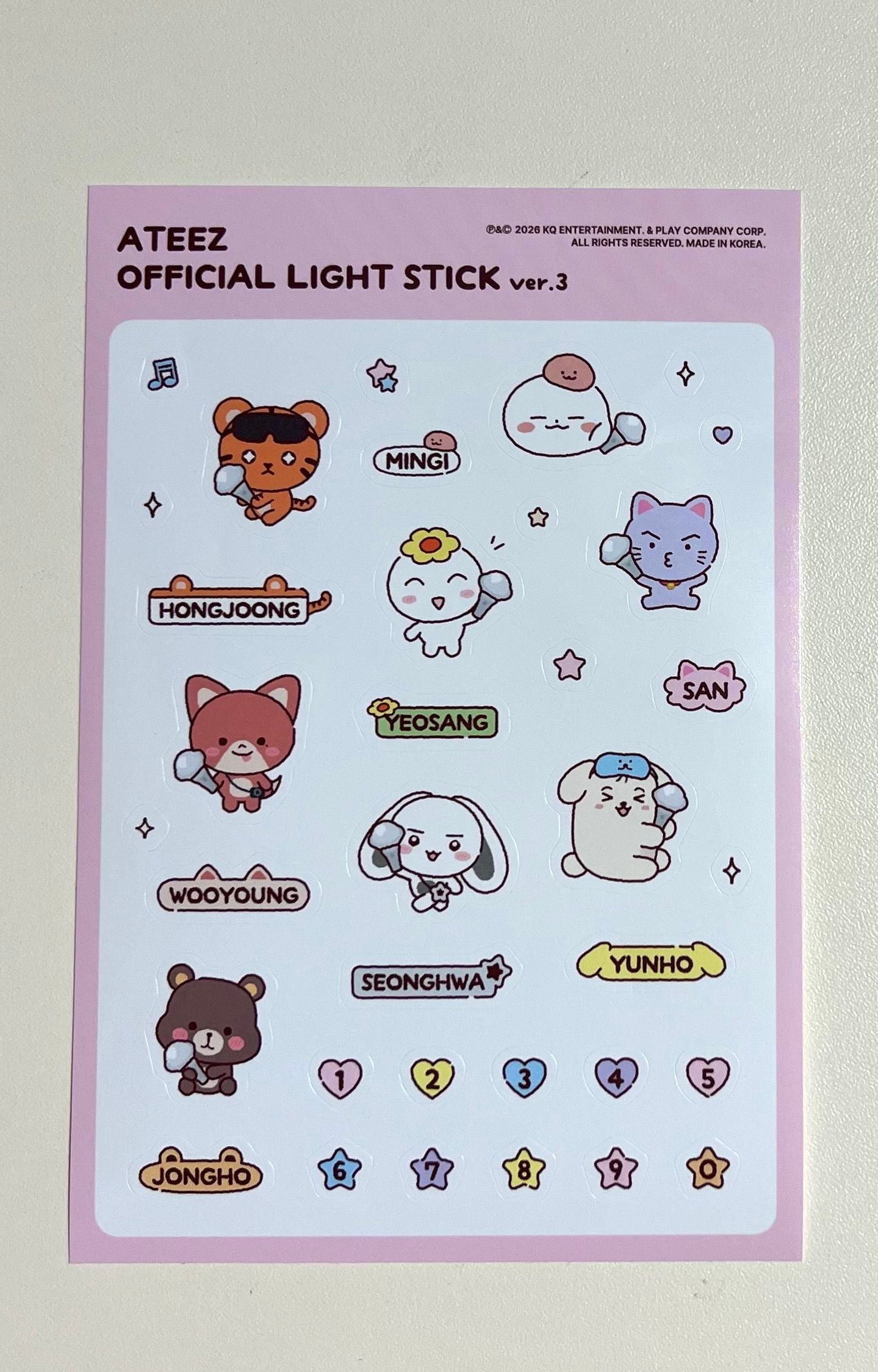 ATEEZ - Official Lightstick Ver. 3 - Sticker POB