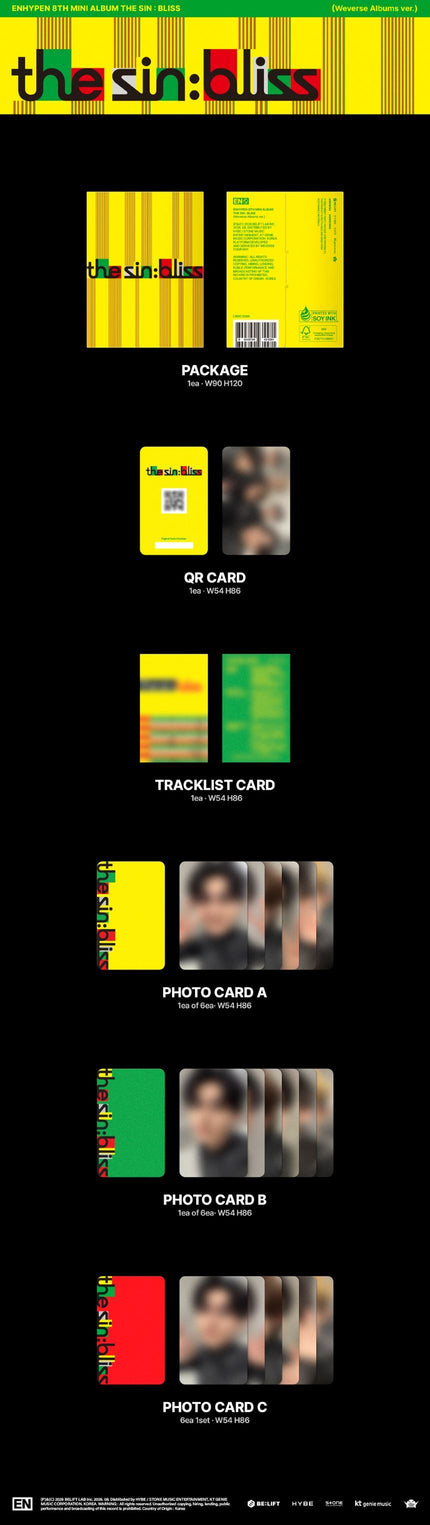 (PRE-ORDER) ENHYPEN - THE SIN : BLISS - Album (Weverse Albums Ver.)