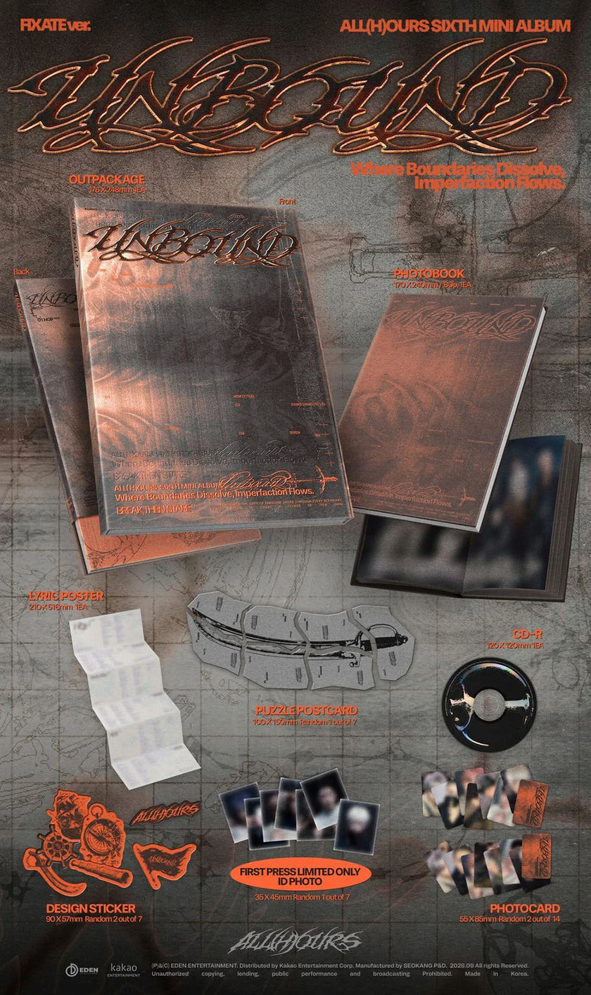 (SIGNED) ALL(H)OURS - UNBOUND - 6th Mini Album (Photobook Ver.)