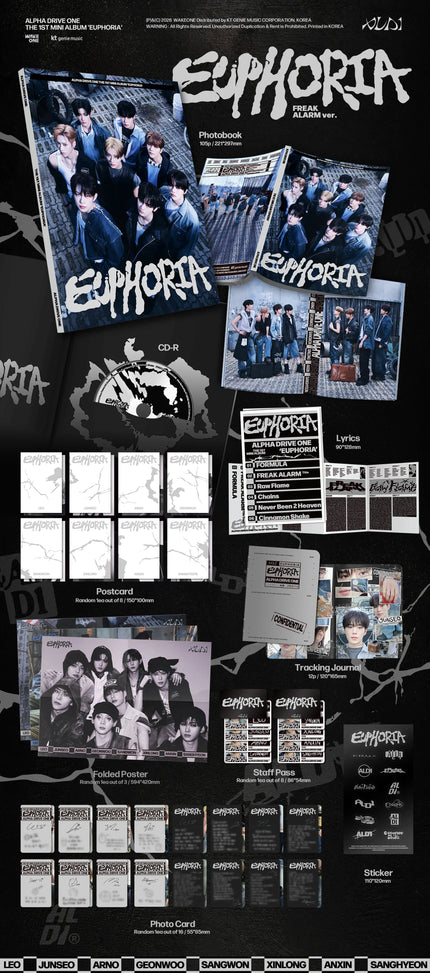 ALPHA DRIVE ONE - EUPHORIA - 1st Mini Album (FREAK ALARM Ver.)