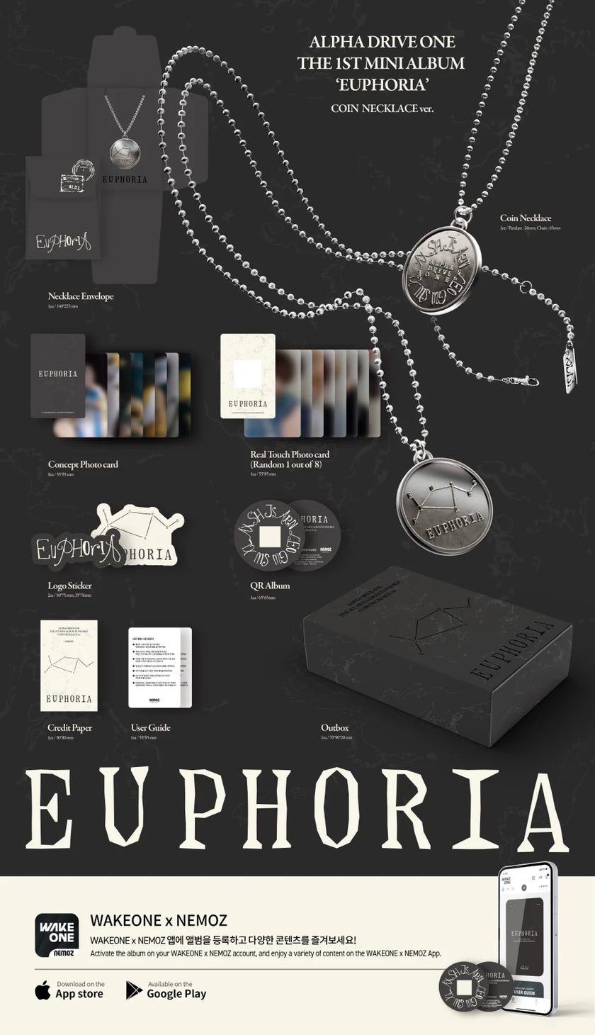 ALPHA DRIVE ONE - EUPHORIA - 1st Mini Album (LIMITED / COIN NECKLACE Ver.)