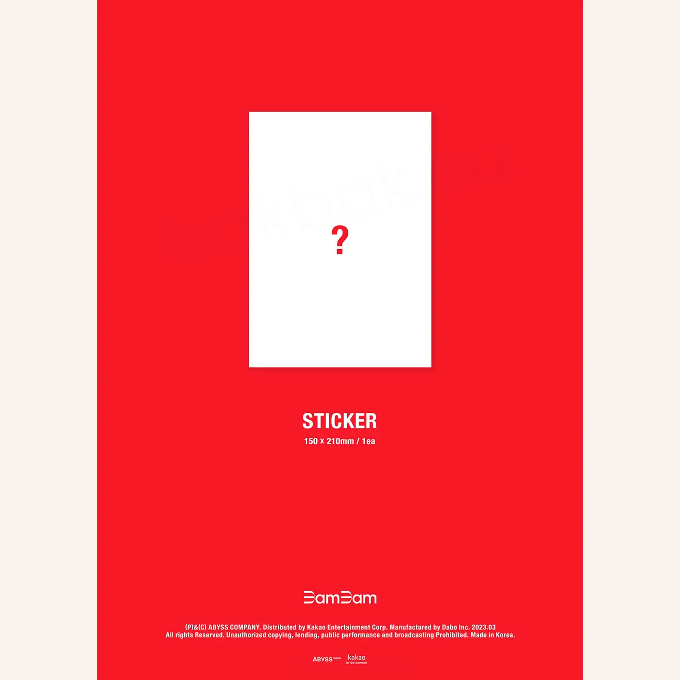 BamBam (GOT7) - Sour & Sweet - 1st Full Album