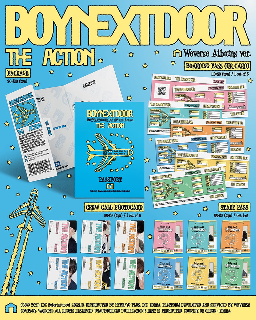 BOYNEXTDOOR - THE ACTION - 5th EP Album (Weverse Albums Ver.)