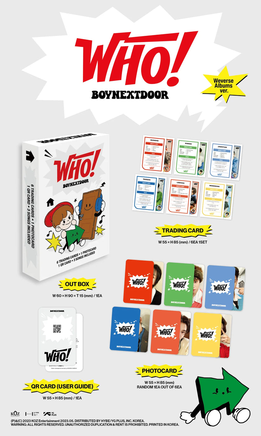 BOYNEXTDOOR - WHO! - 1st Single (Weverse Albums Ver.)