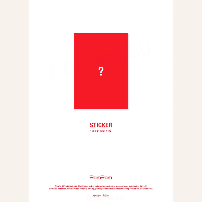 BamBam (GOT7) - Sour & Sweet - 1st Full Album