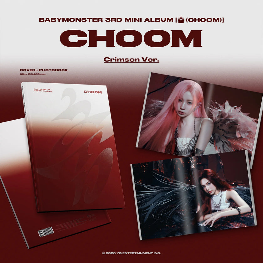 GROUP VIDEO CALL EVENT) BABYMONSTER 3rd MINI ALBUM [춤 (CHOOM)] (Crimson / Metallic / Prism Ver.)