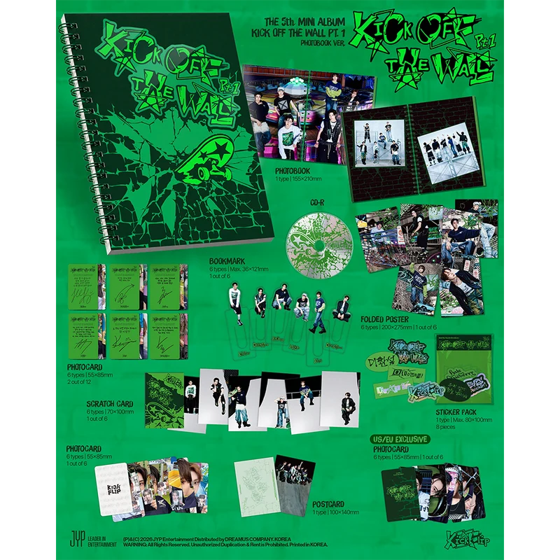 KICKFLIP - KICK OFF THE WALL PT.1 - 5TH MINI ALBUM (PHOTOBOOK VER.)