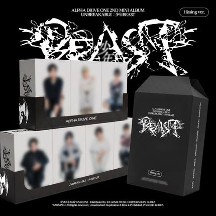 ALPHA DRIVE ONE - 2nd Mini Album + Kpop2gether POB - UNBREAKABLE : BEAST (Hissing Ver. )