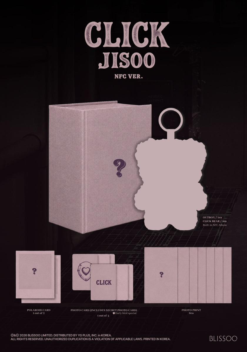 JISOO (BLACKPINK) - CLICK - (CLICK BABY BEAR NFC VER.) - Single Album