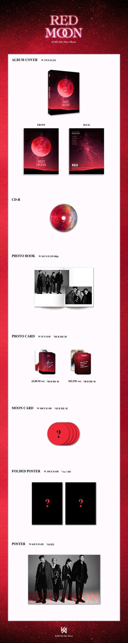 (SIGNED) KARD - Red Moon - 4th Mini Album