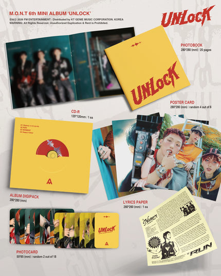 (PRE-ORDER) (SIGNED) M.O.N.T - UNLOCK - 6th Mini Album (Photobook Ver.)