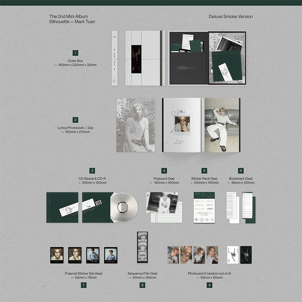 (SIGNED) Mark Tuan (GOT7) - Silhouette - 2nd Mini Album (Deluxe Ver.)