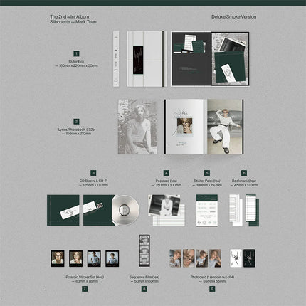 (SIGNED) Mark Tuan (GOT7) - Silhouette - 2nd Mini Album (Deluxe Ver.)