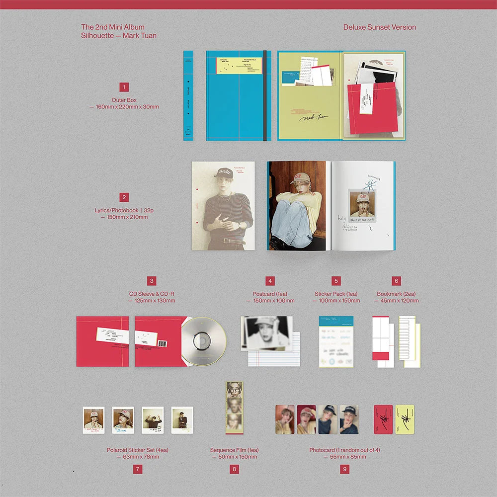 (SIGNED) Mark Tuan (GOT7) - Silhouette - 2nd Mini Album (Deluxe Ver.)
