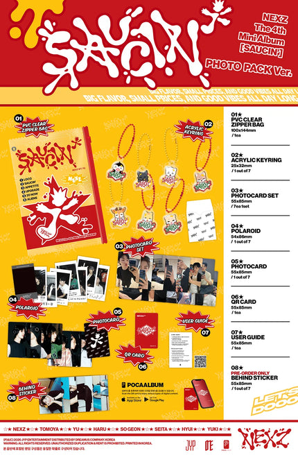 NEXZ - SAUCIN' - 4th Mini Album (PHOTO PACK Ver.)