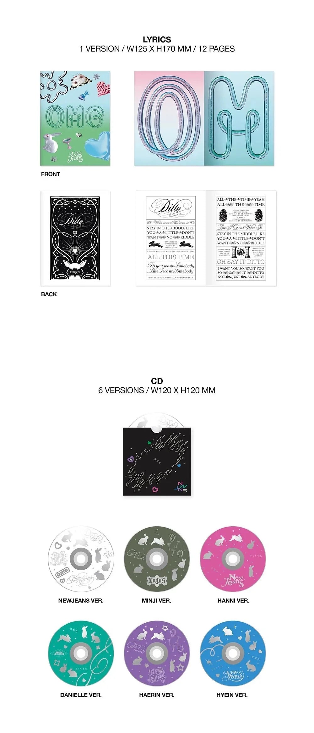 NewJeans - OMG - 1st Single Album (Message Card Ver.)