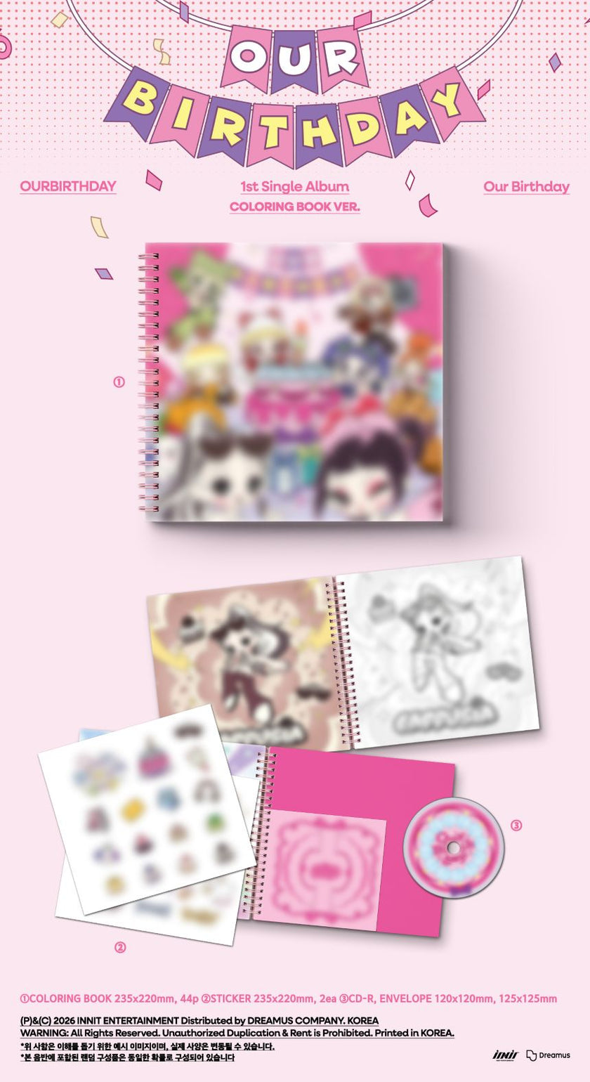 OURBIRTHDAY - Our Birthday - 1st Single Album (coloring book ver.)