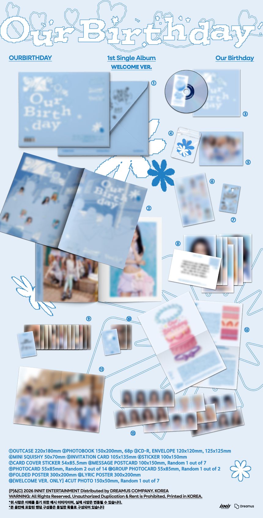 OURBIRTHDAY - Our Birthday - 1st Single Album + POB (photobook ver.)