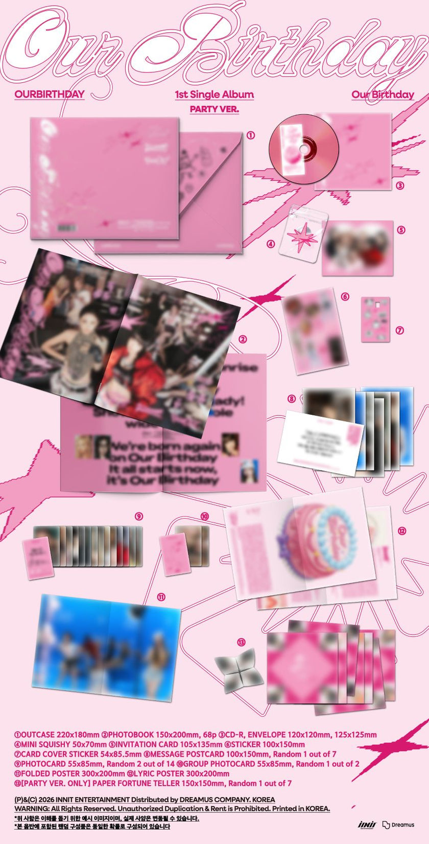 OURBIRTHDAY - Our Birthday - 1st Single Album + POB (photobook ver.)