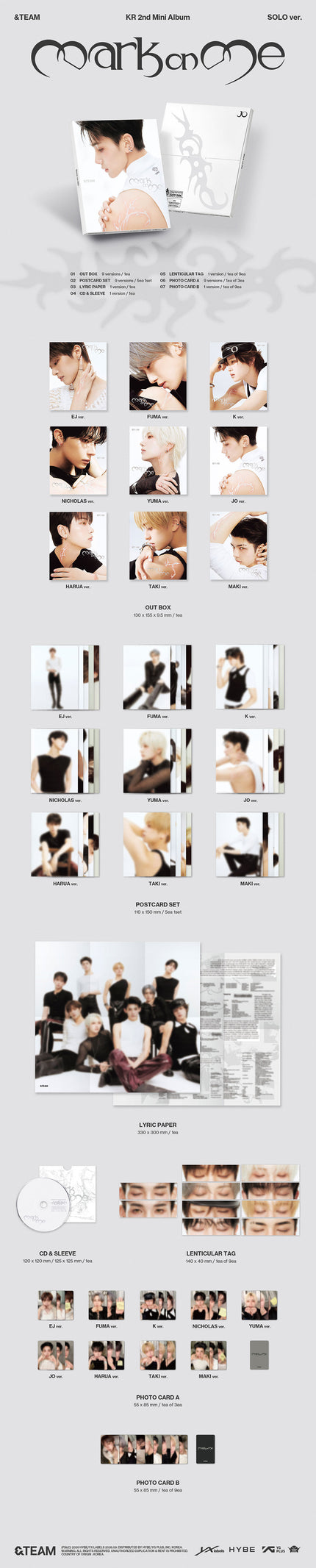 &TEAM - Mark on Me - KR 2nd Mini Album (SOLO Ver.)