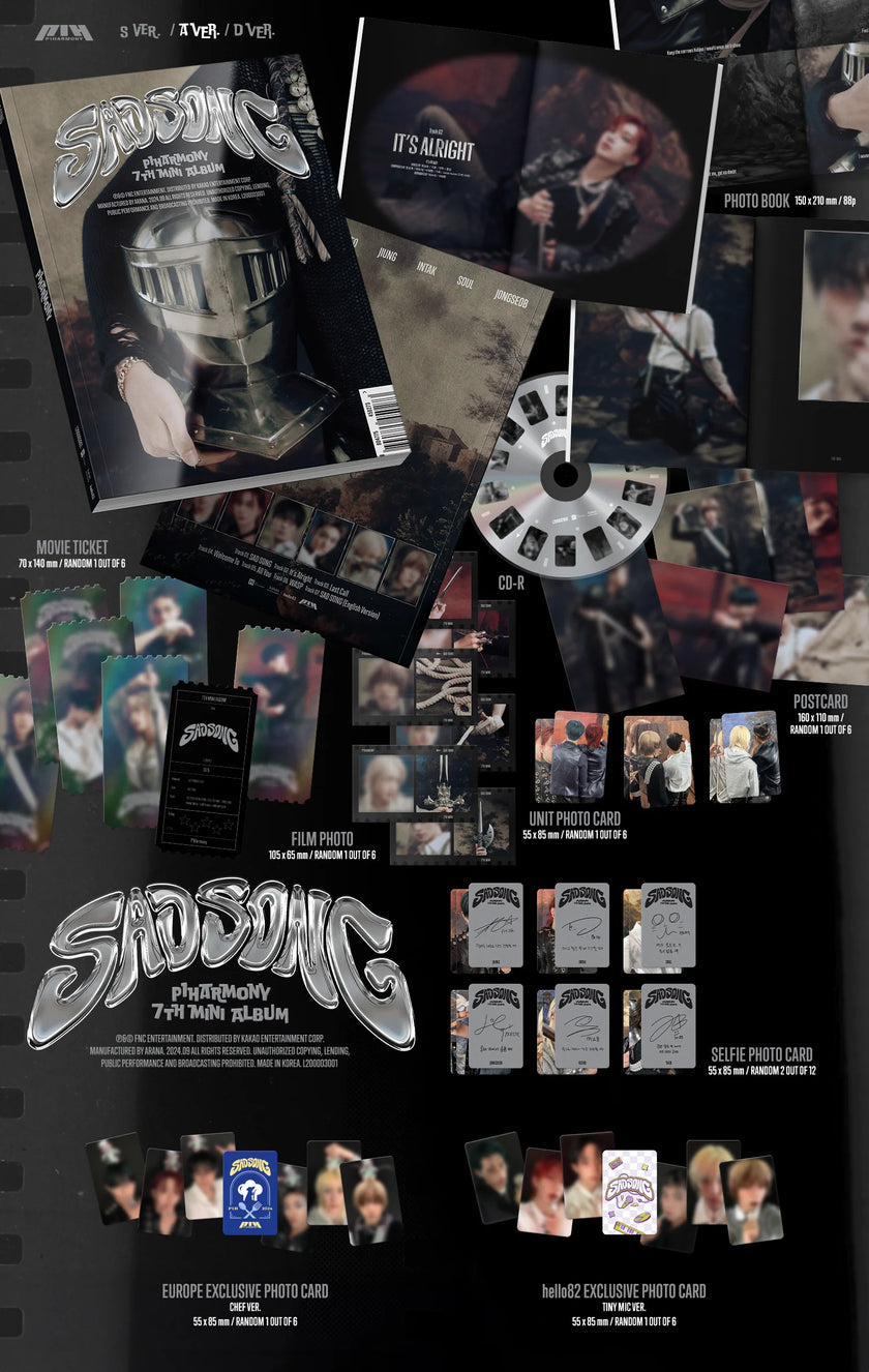 P1Harmony - SAD SONG - Europe POP-UP Exclusive - 7th Mini Album (Photobook)