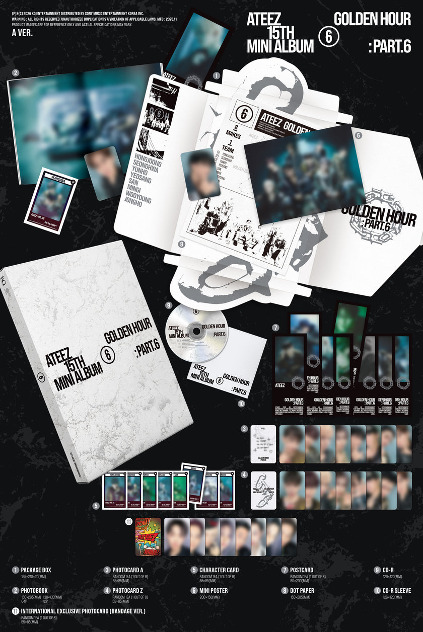 (PRE-ORDER) (SIGNED) ATEEZ - GOLDEN HOUR : Part.6
