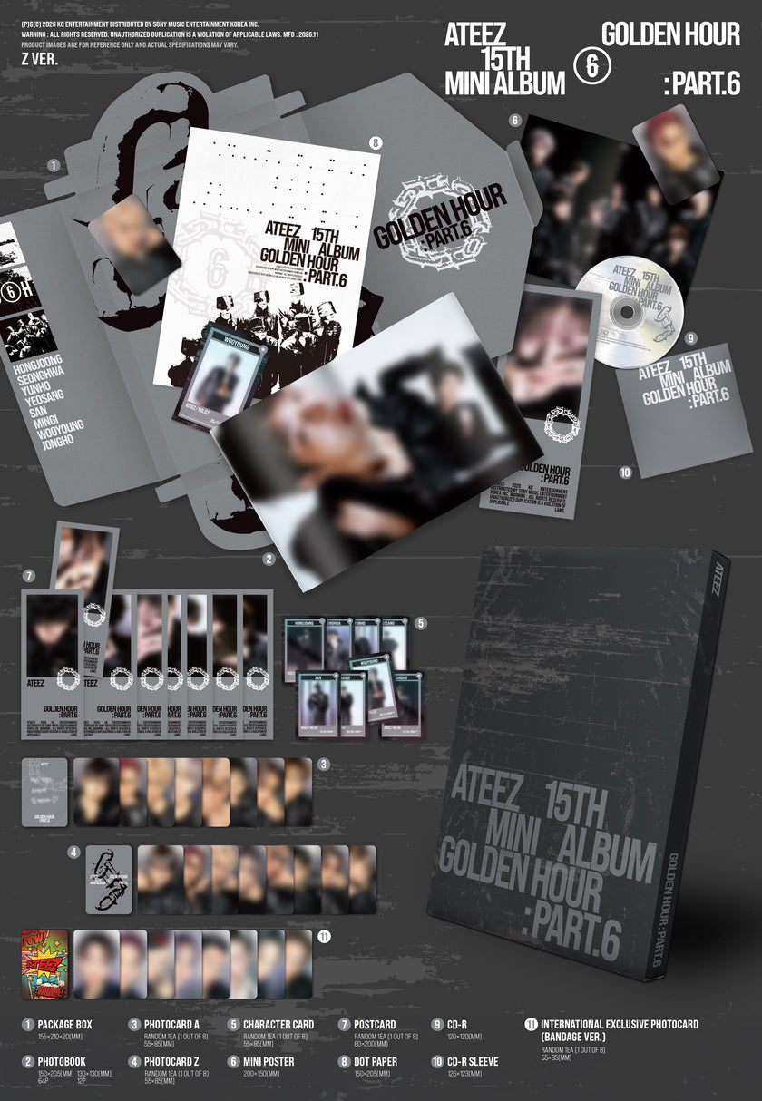 (PRE-ORDER) (SIGNED) ATEEZ - GOLDEN HOUR : Part.6