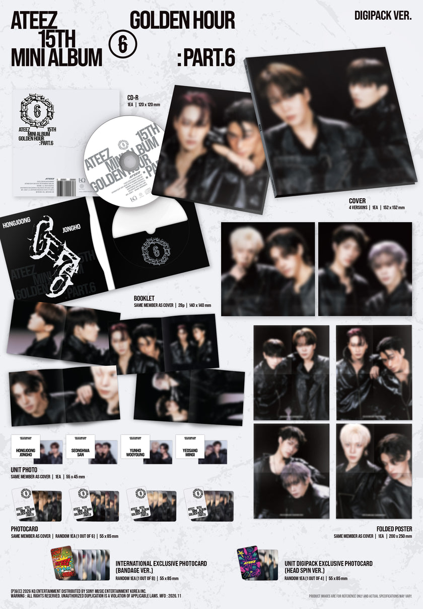 ATEEZ - GOLDEN HOUR : Part.6 (DIGIPACK UNIT VER.) - Unit Digipack Exclusive