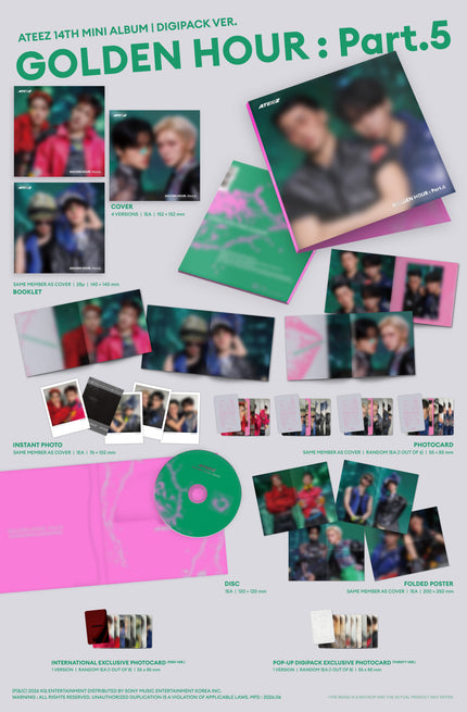ATEEZ - GOLDEN HOUR : Part.5 - (DIGIPACK UNIT VER.) - POP-UP Exclusive