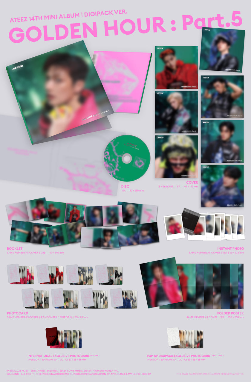 ATEEZ - GOLDEN HOUR : Part.5 - (DIGIPACK VER.) - POP-UP Exclusive