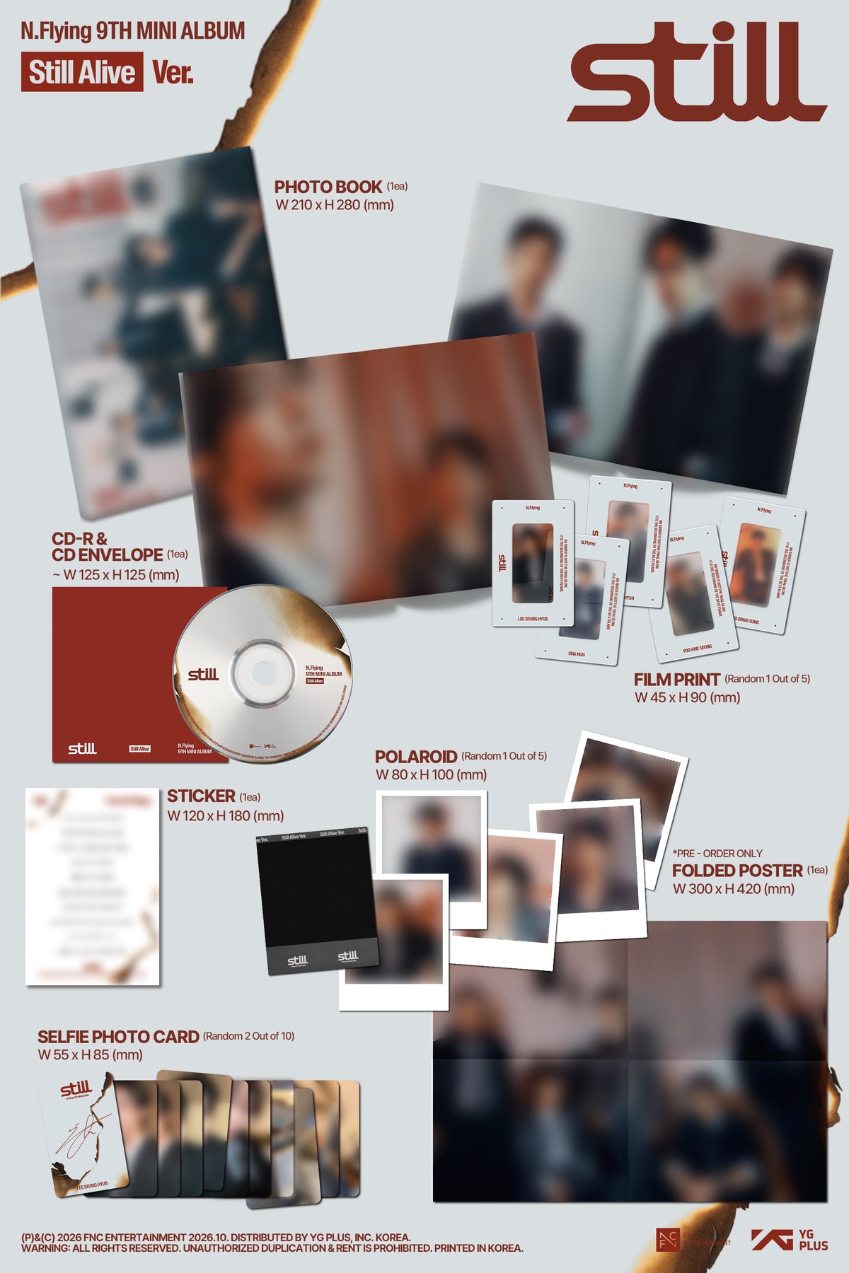 (Signed) N.Flying - Still - 9th mini album + POB (hello82 exclusive photobook ver.)