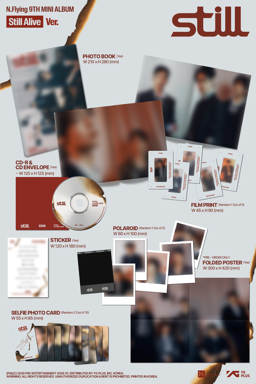 (Signed) N.Flying - Still - 9th mini album + POB (hello82 exclusive photobook ver.)