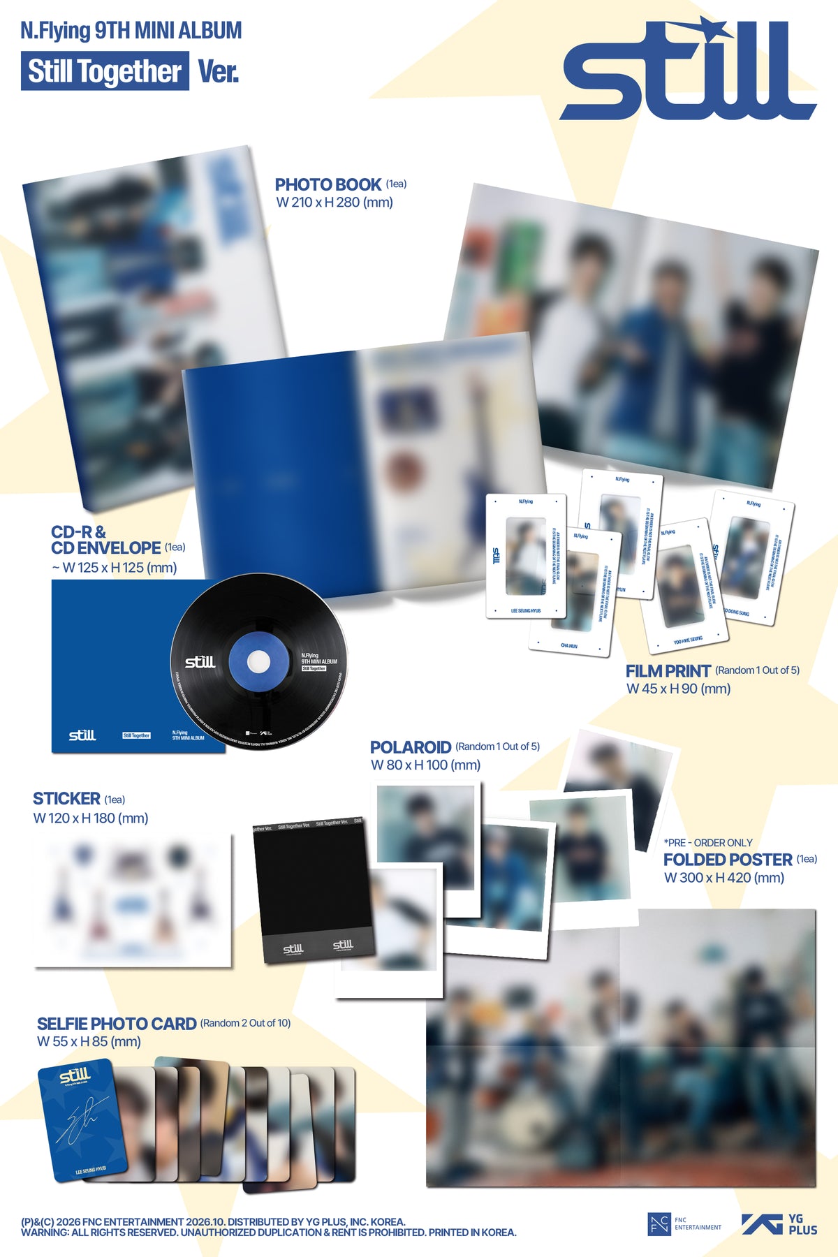 (Signed) N.Flying - Still - 9th mini album + POB (hello82 exclusive photobook ver.)