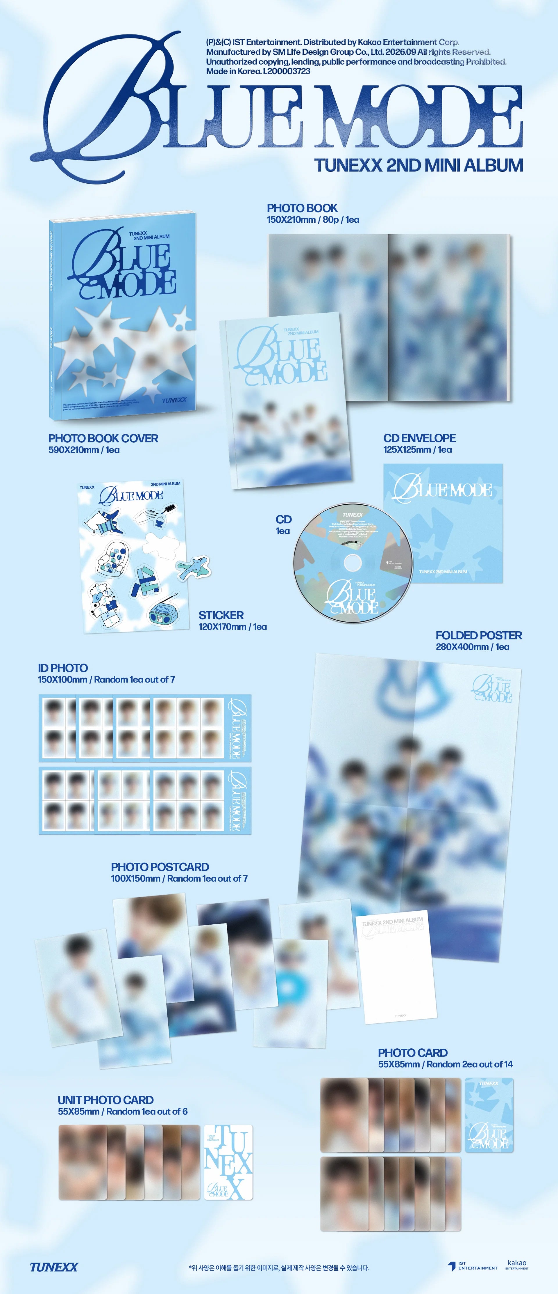 (SIGNED) TUNEXX - BLUE MODE - 2nd Mini Album
