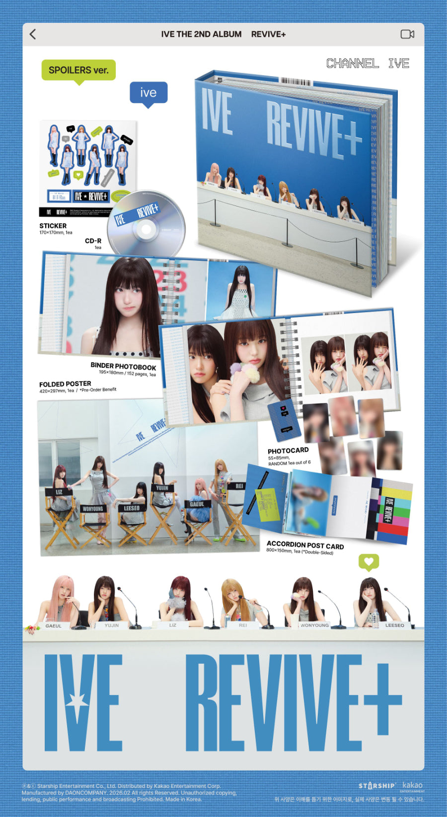 IVE - REVIVE+ - 2nd Album (SPOILERS Ver.)