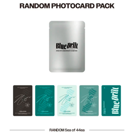 (PRE-ORDER) ATEEZ- 8th Anniversary Exhibition: Blue Drift Official MD - Random Photocard Pack
