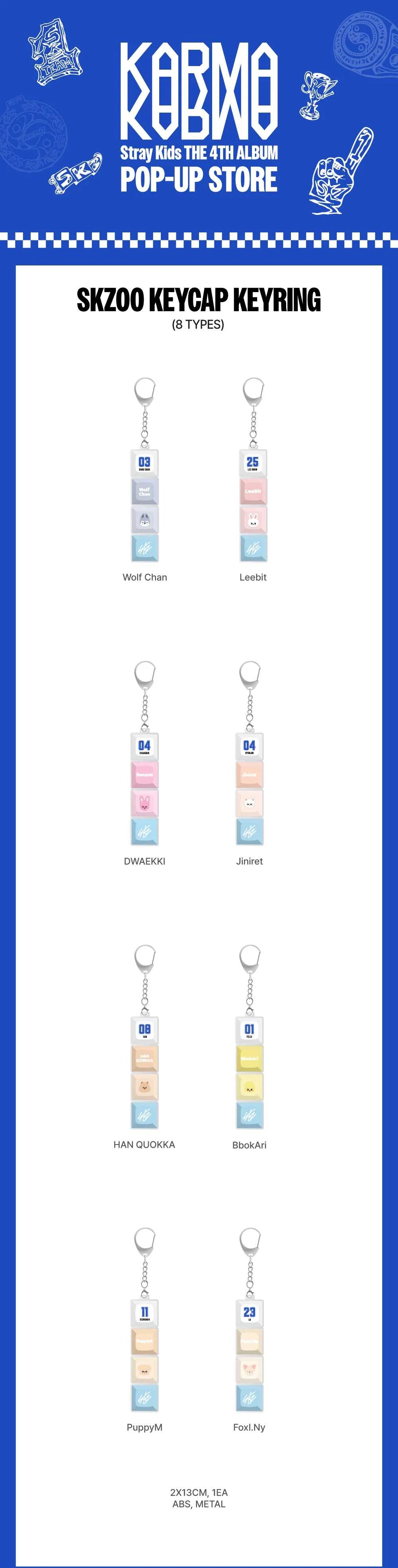 Stray Kids - KARMA Pop-Up Store - Keycap Keyring