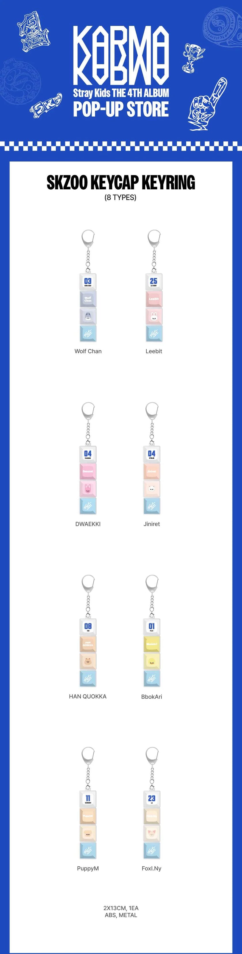 Stray Kids - KARMA Pop-Up Store - Keycap Keyring