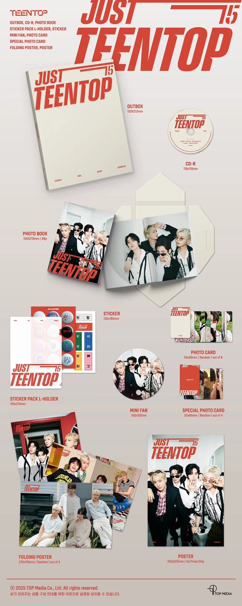 TEEN TOP - Just 15, Just Teen Top - Mini Album (CD ver.)