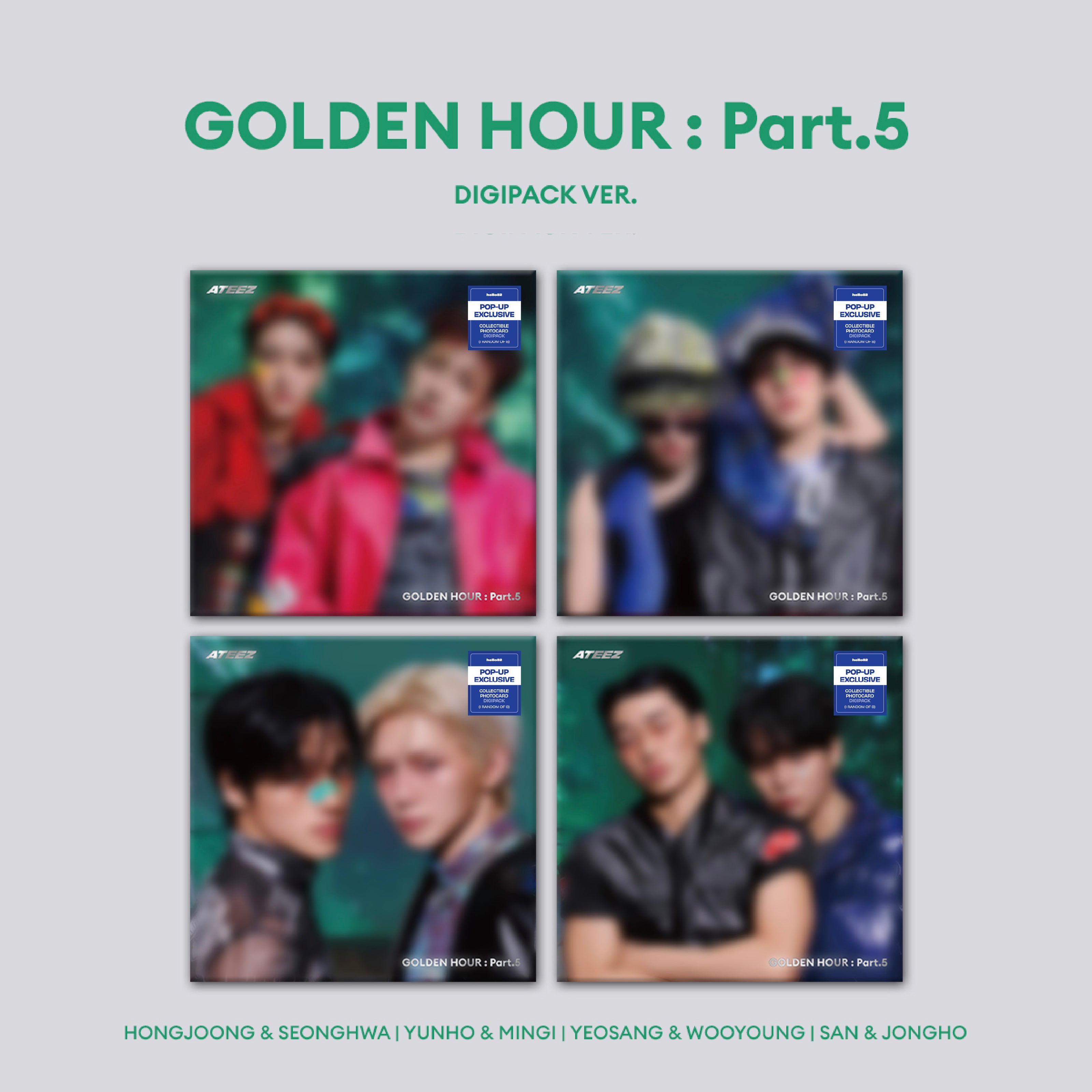 ATEEZ - GOLDEN HOUR : Part.5 - (DIGIPACK UNIT VER.) - POP-UP Exclusive