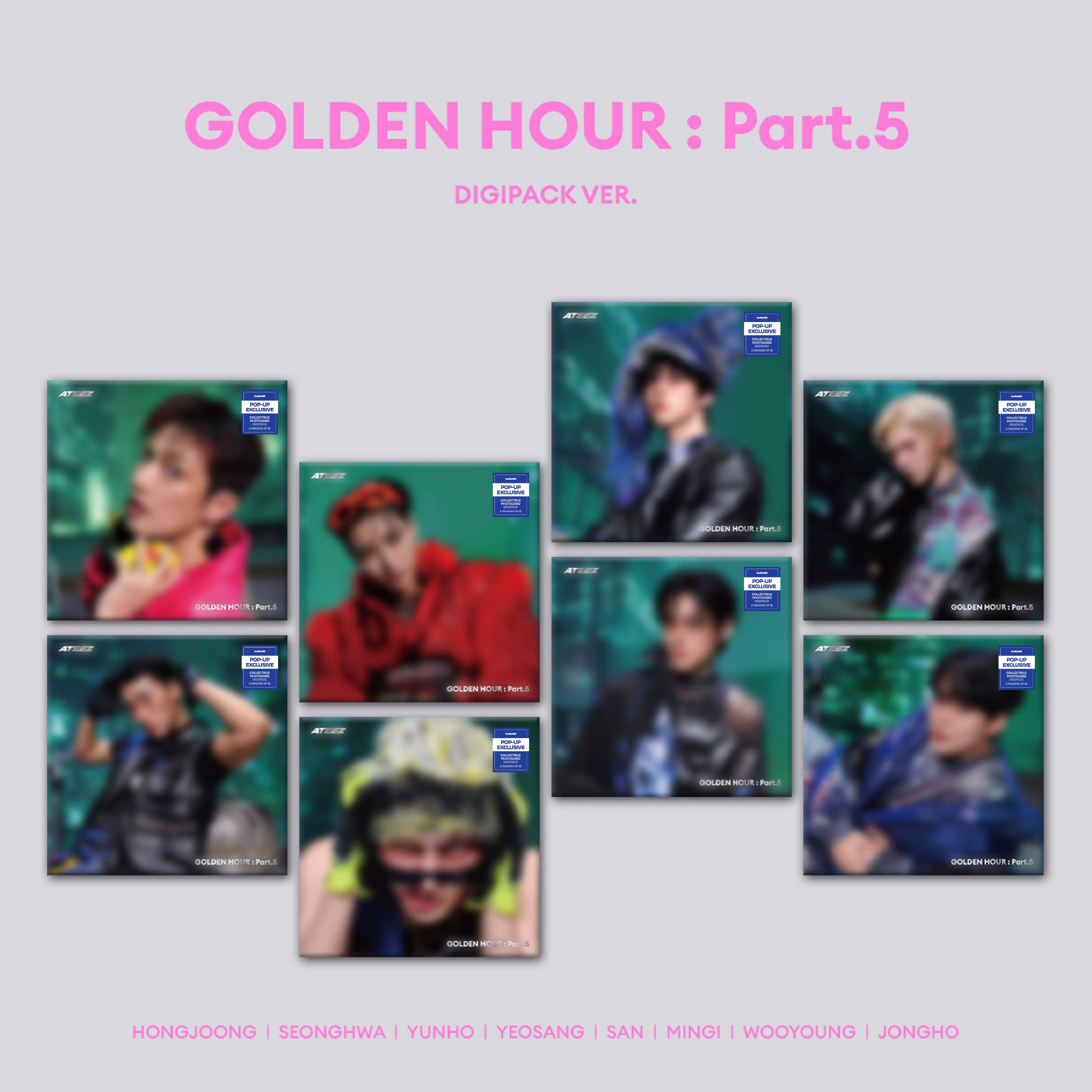 ATEEZ - GOLDEN HOUR : Part.5 - (DIGIPACK VER.) - POP-UP Exclusive