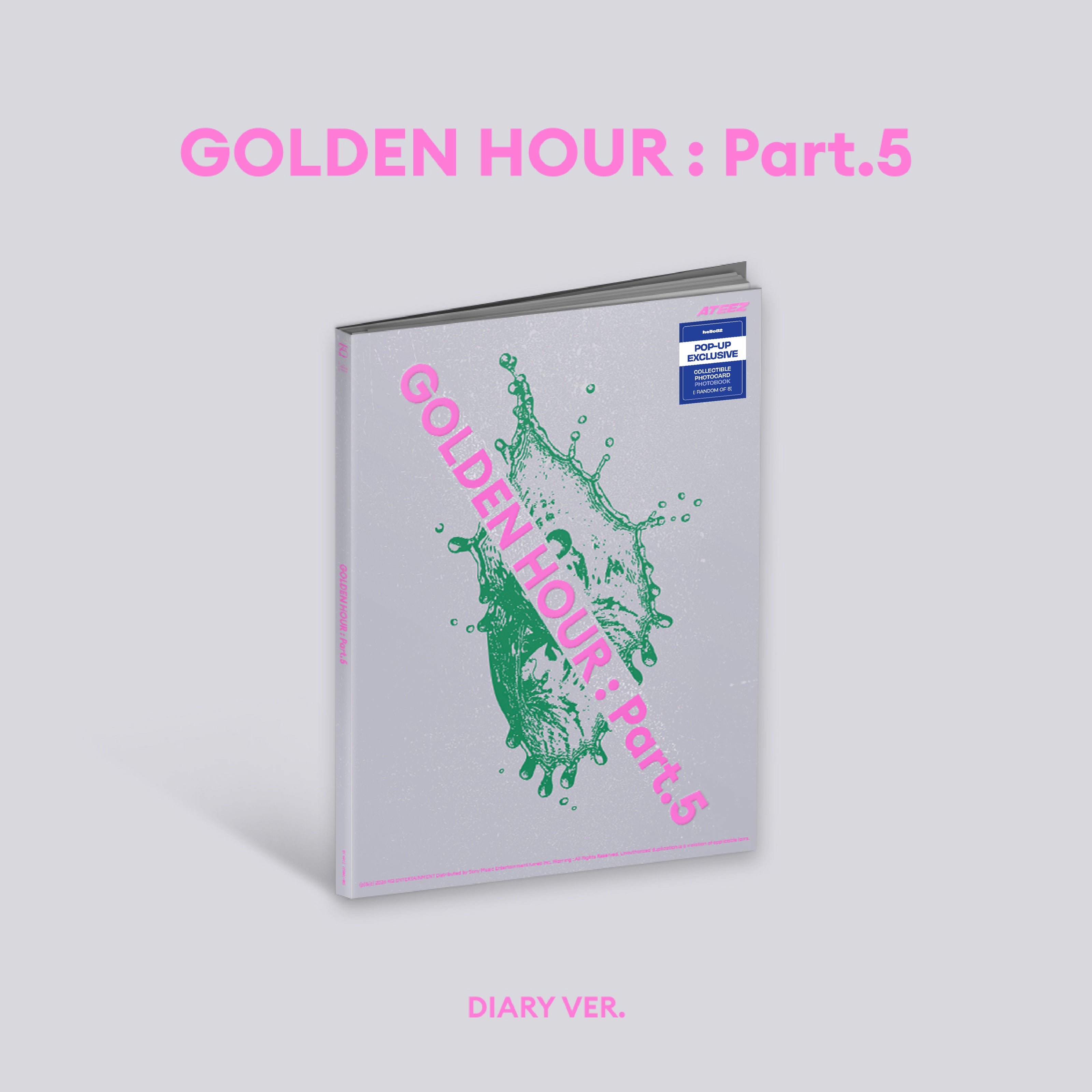 ATEEZ - GOLDEN HOUR : Part.5 - Europe POP-UP Exclusive-Diary